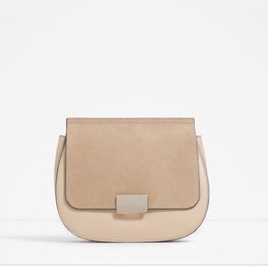 Zara Suede Flap Crossbody